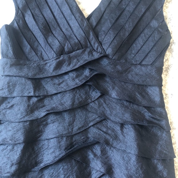 Adrianna Papell sz 10 Black flutter cocktail dress - Picture 4 of 10